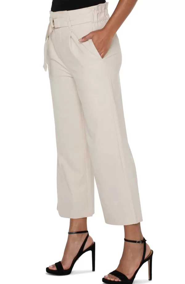 Women Liverpool Los Angeles Belted Paperbag Wide Leg Crop