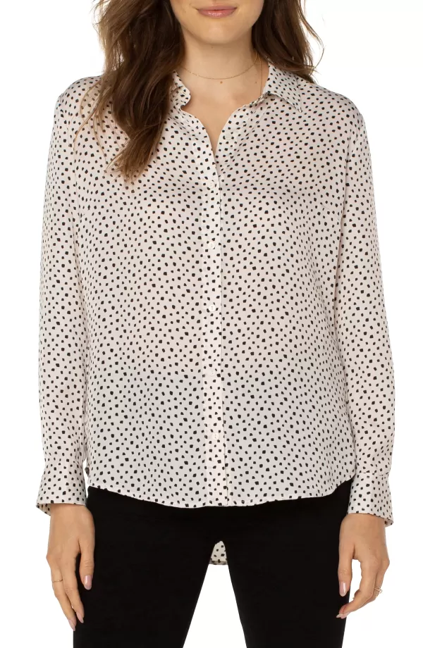 Women Liverpool Los Angeles Button Up Woven Blouse