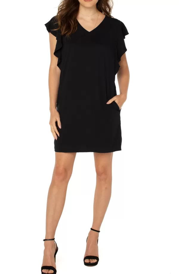 Women Liverpool Los Angeles Flutter Sleeve Dress