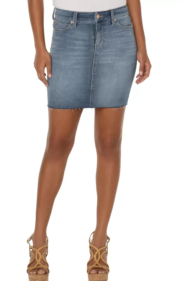 Women Liverpool Los Angeles Fray Edge Skirt