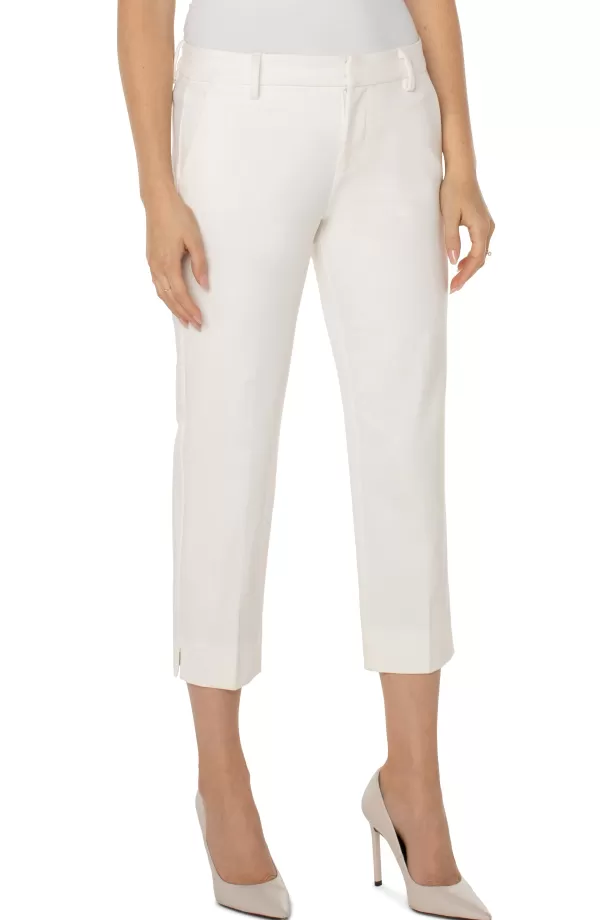 Women Liverpool Los Angeles Kelsey Crop Trouser With Side Slit