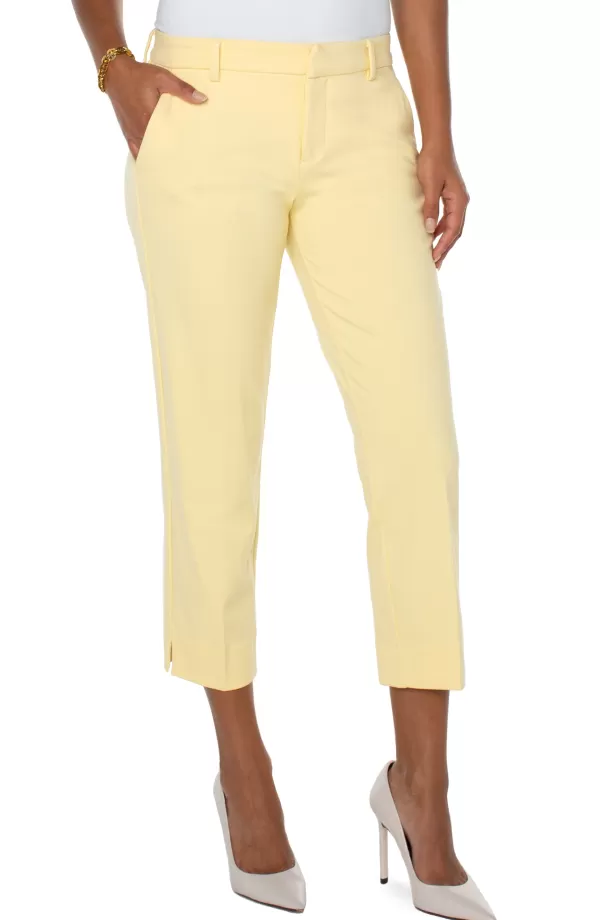 Women Liverpool Los Angeles Kelsey Crop Trouser With Side Slit