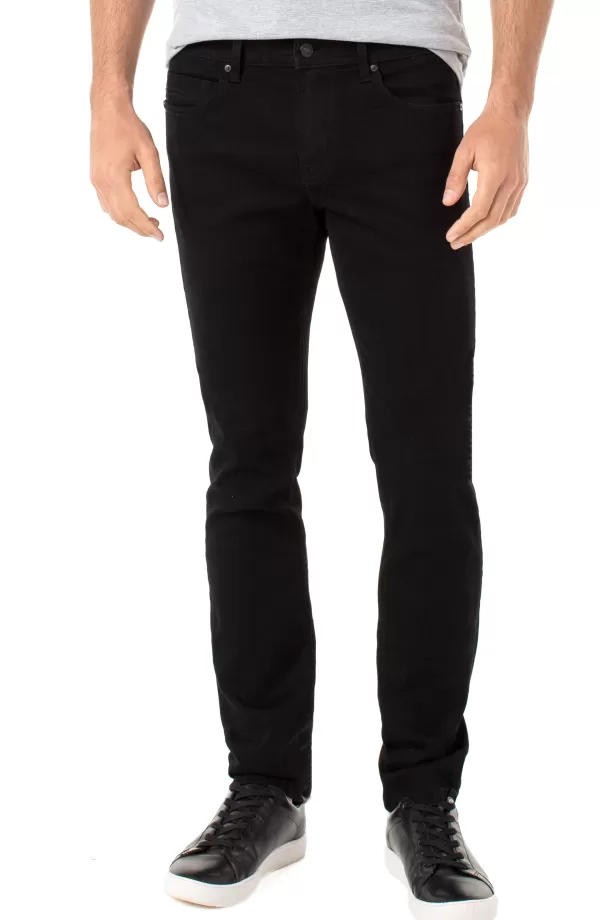 Men Liverpool Los Angeles Kingston Modern Straight Black Denim