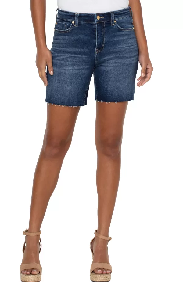 Women Liverpool Los Angeles Kristy Hi-Rise Short With Cut Hem