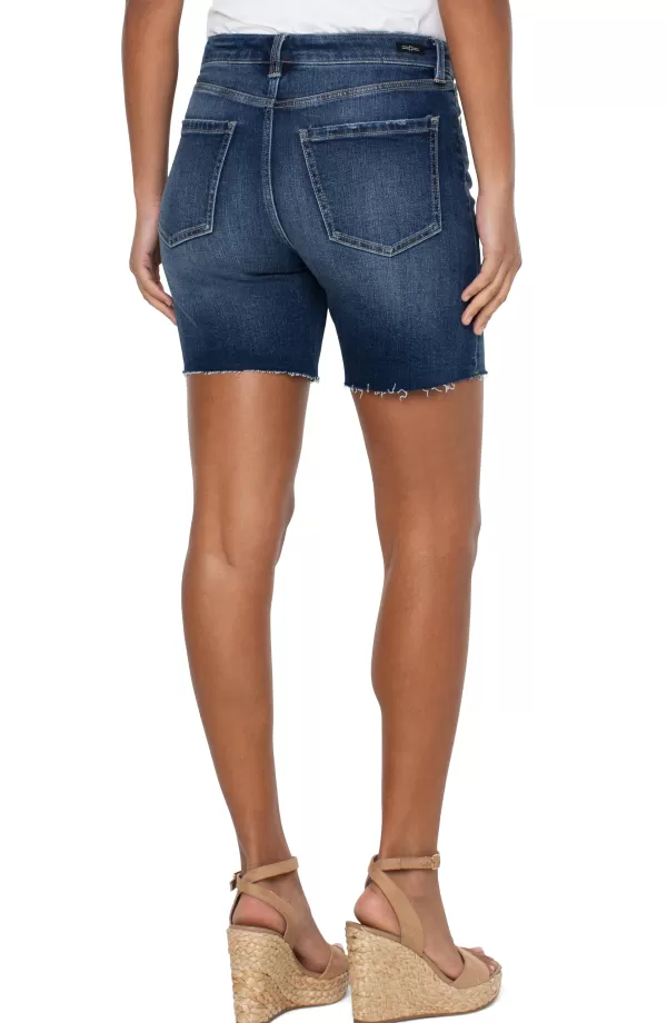 Women Liverpool Los Angeles Kristy Hi-Rise Short With Cut Hem