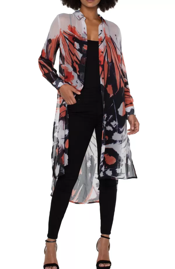 Women Liverpool Los Angeles Longline Printed Blouse