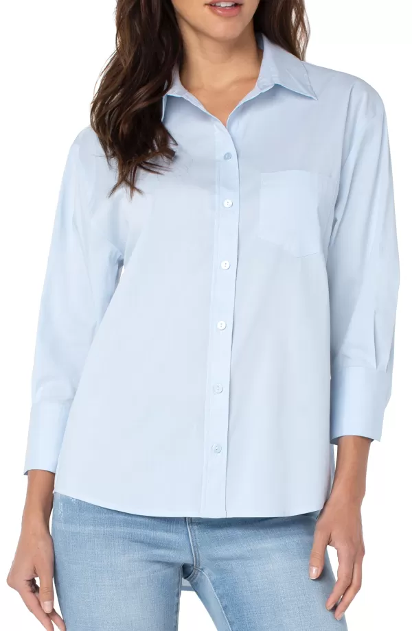 Women Liverpool Los Angeles Oversized Classic Button Down