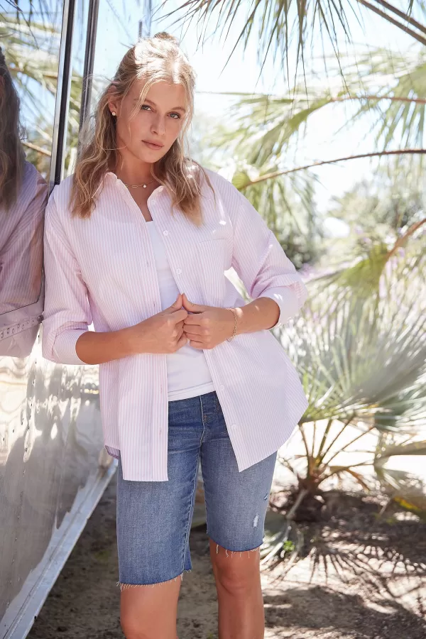 Women Liverpool Los Angeles Oversized Classic Button Down