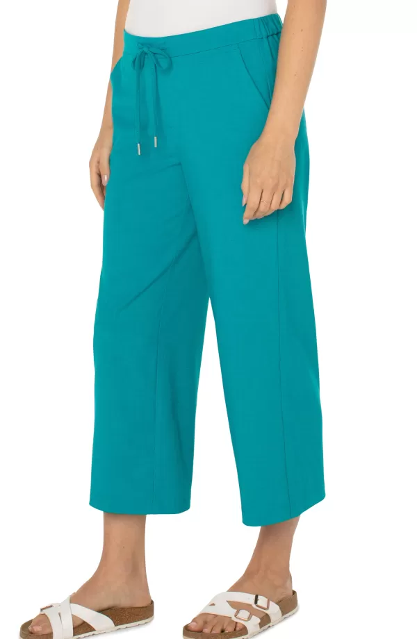 Women Liverpool Los Angeles Pull-On Wide Leg Crop Trouser