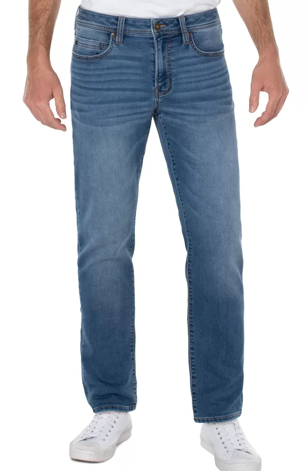 Men Liverpool Los Angeles Regent Relaxed Straight Knit Denim