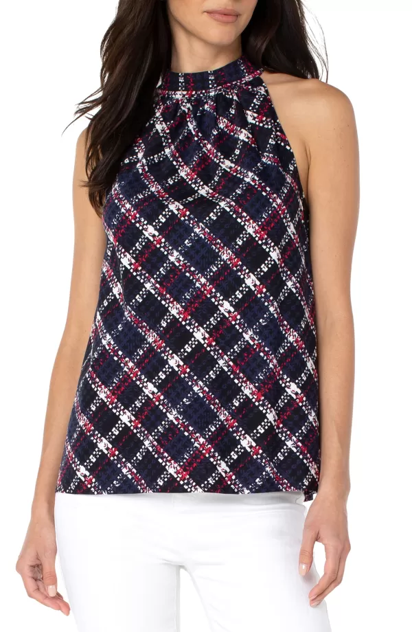 Women Liverpool Los Angeles Sleeveless Mock Neck Tank