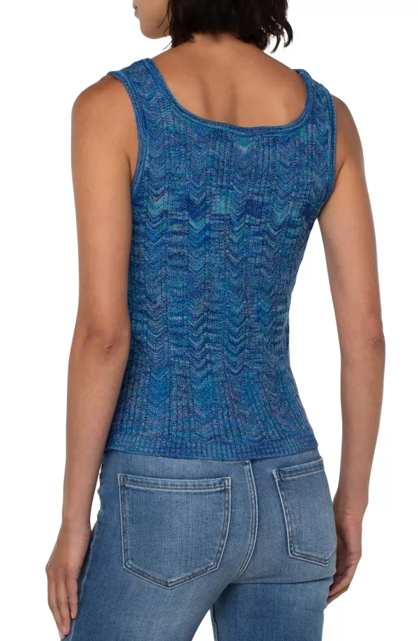 Women Liverpool Los Angeles Sleeveless Pointelle Sweater