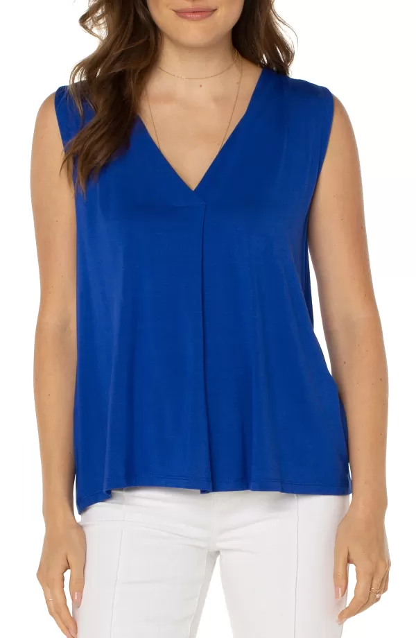 Women Liverpool Los Angeles Sleeveless V-Neck Knit Top