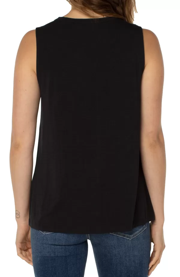 Women Liverpool Los Angeles Sleeveless V-Neck Knit Top