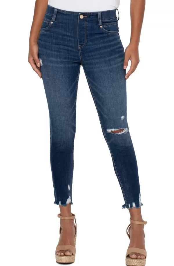 Women Liverpool Los Angeles The Gia Glider® Crop Skinny With Fray Hem