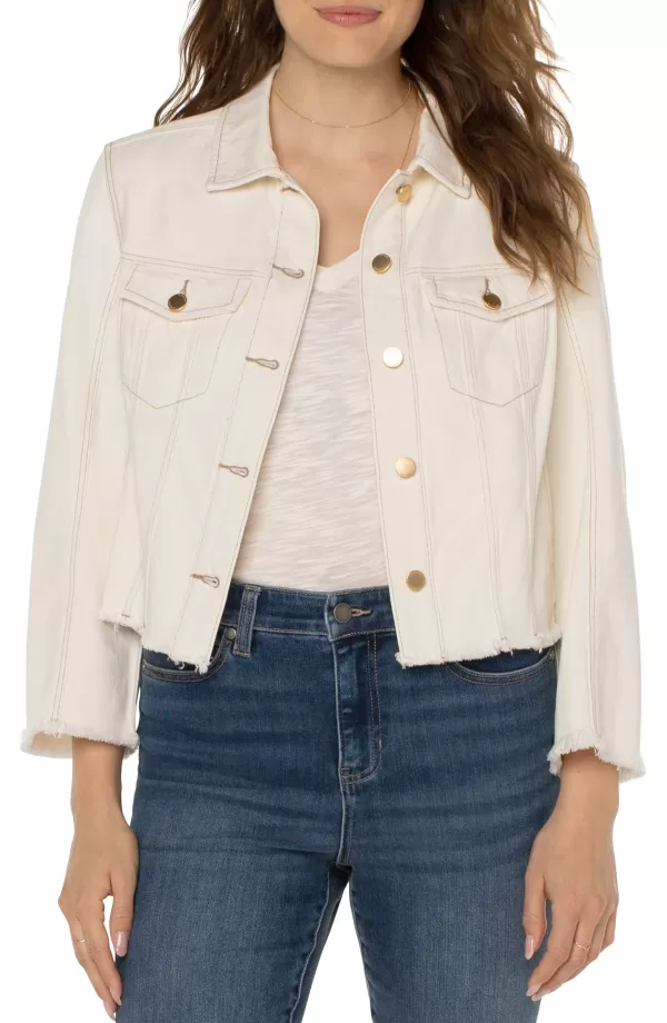 Women Liverpool Los Angeles Trucker Jacket With Wide Sleeves