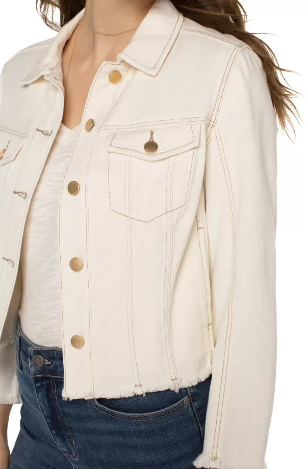 Women Liverpool Los Angeles Trucker Jacket With Wide Sleeves