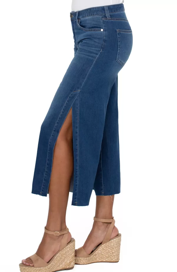 Women Liverpool Los Angeles Wide Leg Jean With High Slit